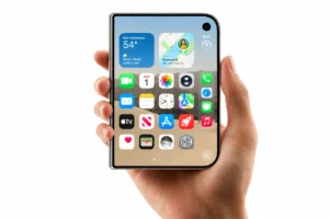Apple's foldable iPhone Duo shown folded